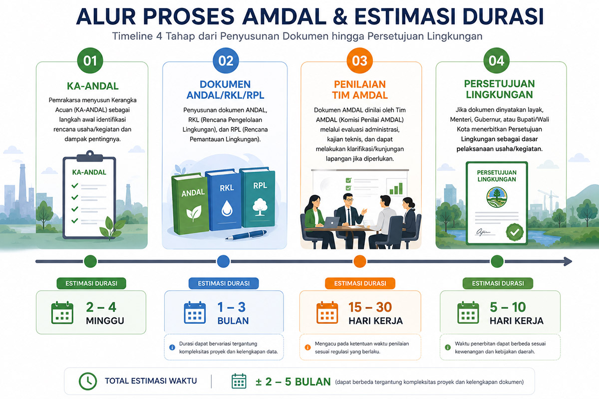 estimasi durasi cara mengurus amdal